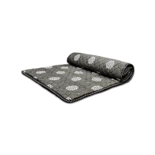 Image of SPINERGY Mattress Cotton Mattress 1 Inch Single Size Comfort Mattress Travel Lite Guest Bed /Floor Mat (4X6 ft or 72X48X1 Inches)