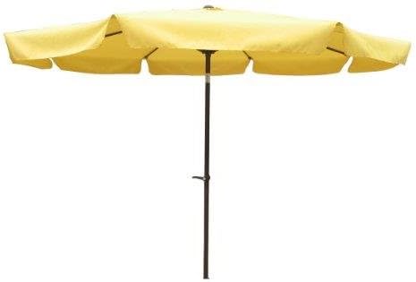 International Caravan Furniture Piece Outdoor 10 Foot Aluminum Umbrella with Flaps