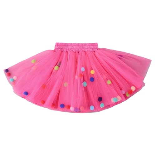 Tutu Rock Petticoat für Mädchen kurz mit Pompons geeignet für...
