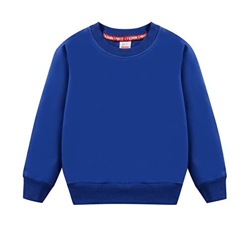 Ikevan Youth Christmas Sweater Kids Child Toddler Baby Boys Girls Solid Long Sleeve Cotton Round Collar (BU1, 3-4 Years)