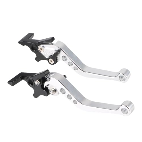 Palanca tambor embrague motocicleta universal regulable y maneta freno disco delantera plata