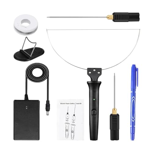 Herramienta de corte eléctrico de cortador de espuma-8 piezas/conjunto de kit de herramientas de corte de espuma de poliestireno, herramienta de corte de espuma de 18 w-no-acojas | Lápiz de cortador d