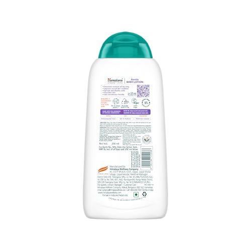Image of Himalaya Gentle Baby Lotion 200ml with Almond Oil, Olive Oil & Giloy | pH 5.5 | No. 1 Doctor Recommended Baby Lotion* | Hypoallergenic | Nourishing Baby Moisturizer for All Skin Types