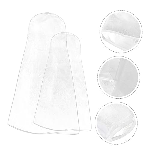 Cabilock 2pcs Wedding Dress Garment Bag Cover for Bridal Gowns and Formal Attire Breathable Storage for Travel and Closet Organization4