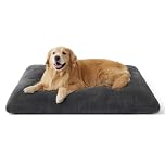 Bedsure Dog Crate Bed Washable Extra Large - XXL Calming Dog Mattress with Anti Slip Bottom, XL Pet Warm Pillow Cushion for Large, Grey, 119x74x8cm