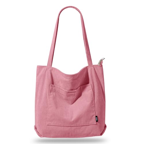 Sac fourre-tout KALIDI en velours côtelé pour femme pour ne plus manquer d'espace