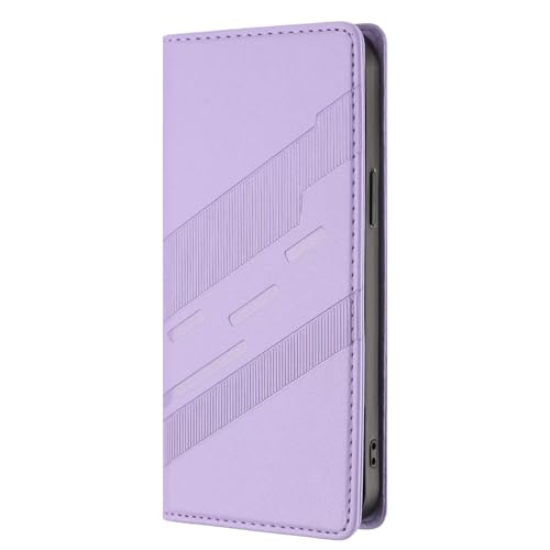 Funda de piel para Samsung Galaxy S24, Samsung Galaxy S24, funda con tarjetero, funda para teléfono móvil, funda de piel con tapa, funda para teléfono móvil, color morado claro