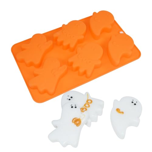Halloween Ghost Silicone Molds Non-Stick Chocolate Mold Baking Moulds for Making Chocolate Cake Jelly Dessert Biscuit Dome Mousse (A_ Ghost)