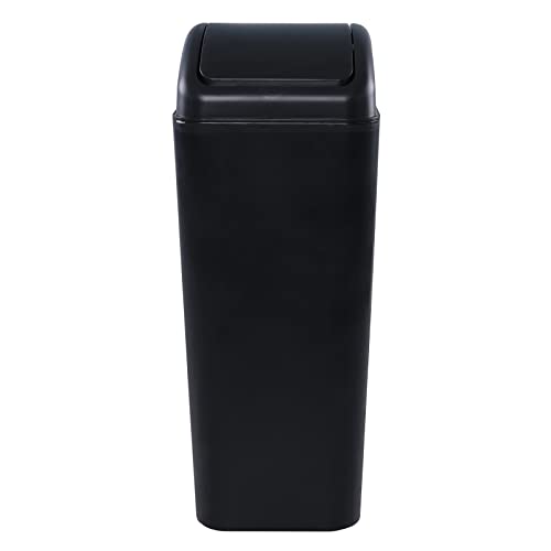 Caneca de basura negra rectangular swing 14 litros miniatura 7
