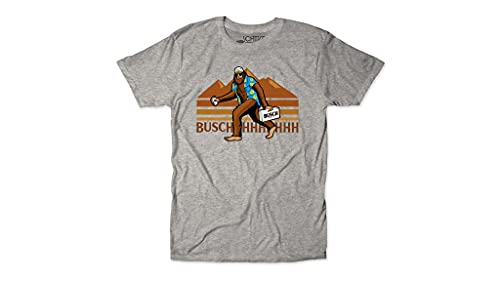 theCHIVE Big Busch Sasquatch Bigfoot Tee (Men, Medium, Grey)