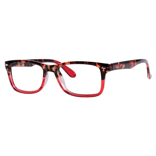 Image of Eyekepper Classic Vintage Style Reading Glasses Tortoise /Red +2.00