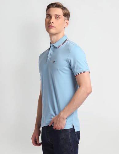 Image of Arrow Sport Men Regular fit Cotton Solid Short Sleeves Polo Shirt