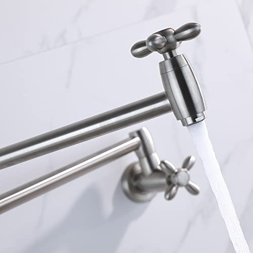 Robinet de cuisine pliable à bras pivotant et double joint extensible - 4