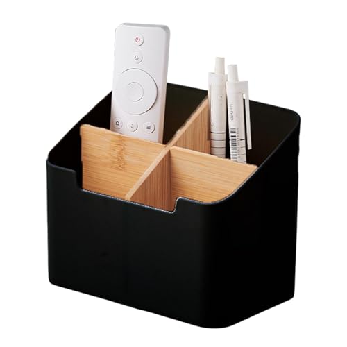 Caddy De Stockage À Distance – Boîte De Rangement De Bureau À 4 Sections, Organisateur De Stockage De Bureau Caddy | Support Télécommande TV Avec 4...