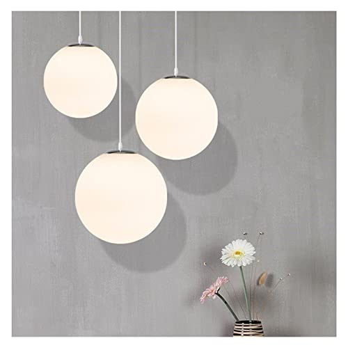 Lustre rond en verre LED suspension decorative pour salle a manger et intérieur
