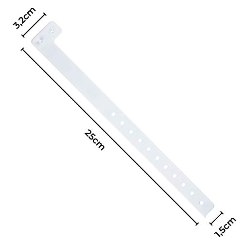 Set di 100 bracciali in plastica/vinile per