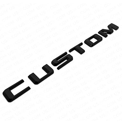 Image of 1Pc 2019-2023 Silverado 1500 Tailgate Custom Letter Logo Emblem 3D Badge Nameplate Replacement for Silverado (Gloss Black)