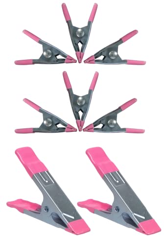 Craft Clamps - Heavy Duty Spring Clamps - 2 Sizes (2 inch & 4 Inch) - 8 Piece Set by Charmed By Dragons