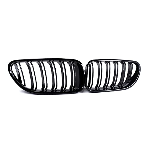 Front Grille, Kidney Grill Replacement For Bmw 2012-2017 6 Series F06 F12 F13 (Abs, Gloss Black) #TOP4