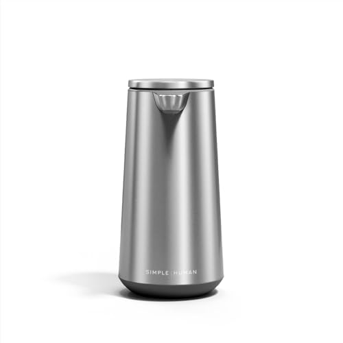simplehuman Sensor Pump Foam 10 oz Automatic Foaming Soap Dispenser for Kitchen and Bathroom Touchless Motion Sensor Variable Dispense Rechargeable Aerating Foam Pump Brushed Stainless Steel