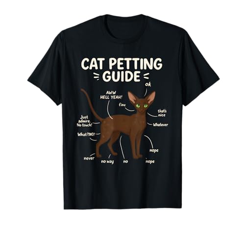 Photo de Oriental Shorthair Cat Petting Guide Funny Cat Lover (en T-Shirt