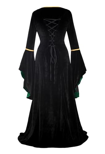 Parlsdy Renaissance Costume Women Velvet Irish Dress Medieval Witch Costumes Victorian Faire Costumes