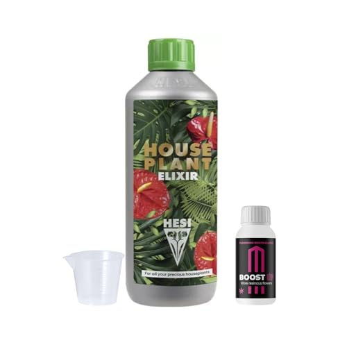GROWMANIA HESI Elixir + Muestra Boost Up de Up Nutrients + Vaso Medidor | Abono Líquido Flores Plantas y Cultivos | Estimulación Crecimiento