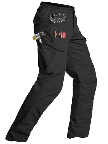 NAVEKULL Men's Flex Tactical Pants Ripstop Stretch Work Cargo Pants Water Resistant Outdoor EDC Hiking Pants