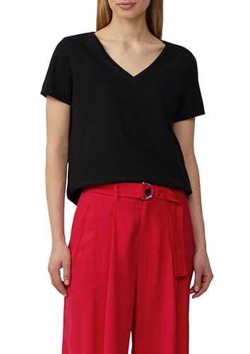 s.Oliver T-Shirt aus Flammgarn mit V-Ausschnitt