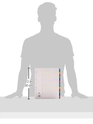 Concord Reinforced Board Index Dividers, Extra Wide, 1-12, Multicolour Tabs, A4, White - View #4