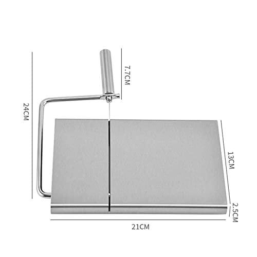Cheese Slicer, Stainless Steel Cheese Slicer With Accurate Size Scale Stainless Steel Knife For Block-Cheese Metal Cheese Slicers Cutting Board Kitchen #TOP1
