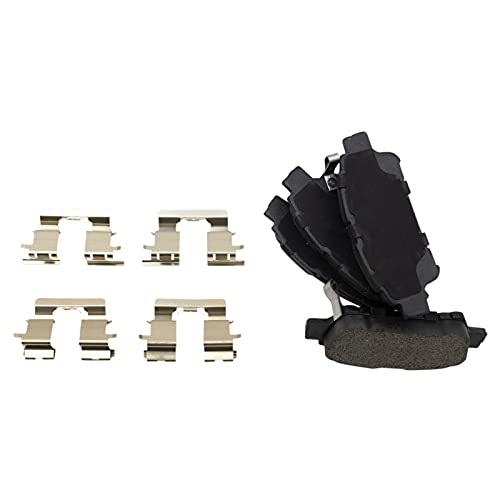 Image of TRQ Rear Brake Pad and Rotor Set Semi Metallic Solid Rotors | For 2004-2010 Toyota Sienna