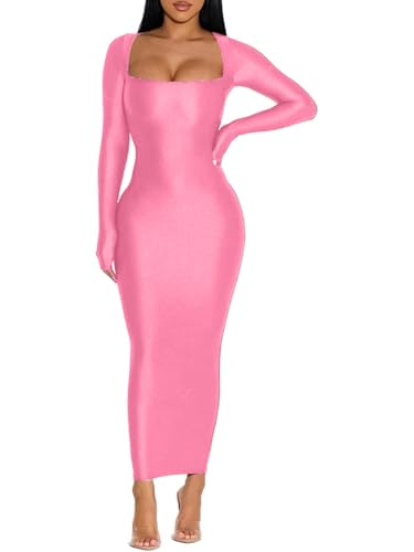 Amazon.com: Ophestin Sexy Bodycon Maxi Dress for Women Long Sleeve Square Neck Long Dress Club Date Night Birthday Dresses Hot Pink S : Clothing, Shoes & Jewelry Amazon.com: Ophestin Sexy Bodycon Maxi Dress for Women Long Sleeve Square Neck Long Dress Club Date Night Birthday Dresses Hot Pink S : Clothing, Shoes & Jewelry