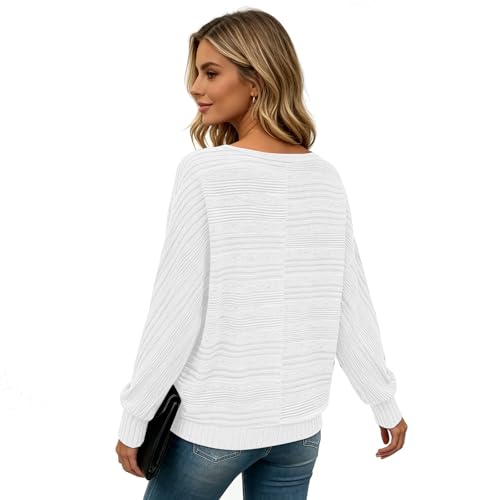 Image of Women's Batwing Tunic Tops, Long Sleeve Shirts Blouses, Business Casual Sweater for Office Work