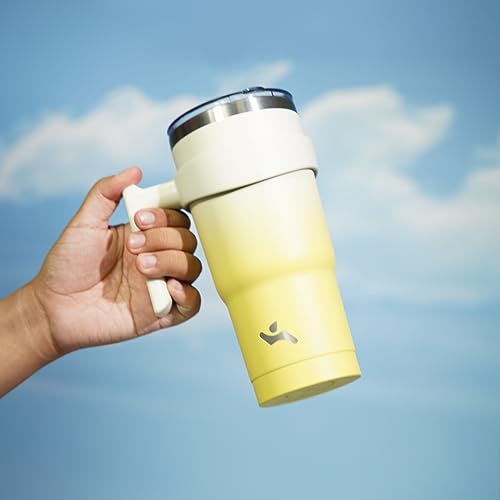 Image of Konokyo 20 oz Tumbler with Handle and Straw, Insulated Travel Mug