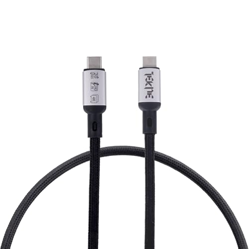 Image of TEKNE USB4 Braided Cable | 240 W Ultra Fast Charging & 20 Gbps Data Transfer Type C Braided Cord Compatible with iPhone 16 15 Pro Max, iPad Pro, Samsung Galaxy S23 S22 | 25 X More Durable, 2 Meter