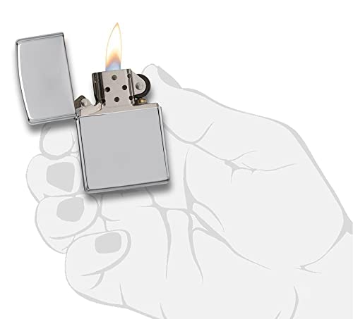 Zippo encendedor cromado acabado pulido miniatura 3