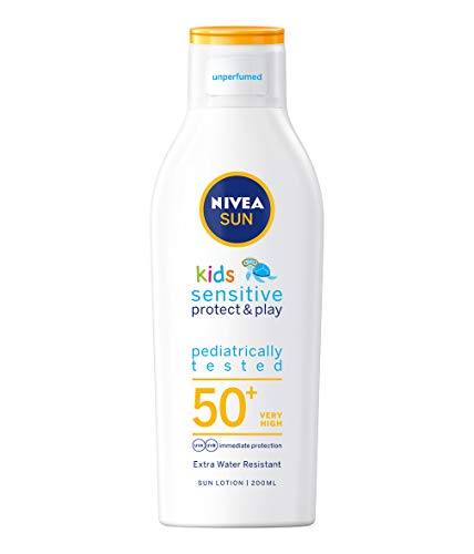 Nivea Kids Protect and Sensitive Sun Lotion with SPF 50+, Very High - 200 ml