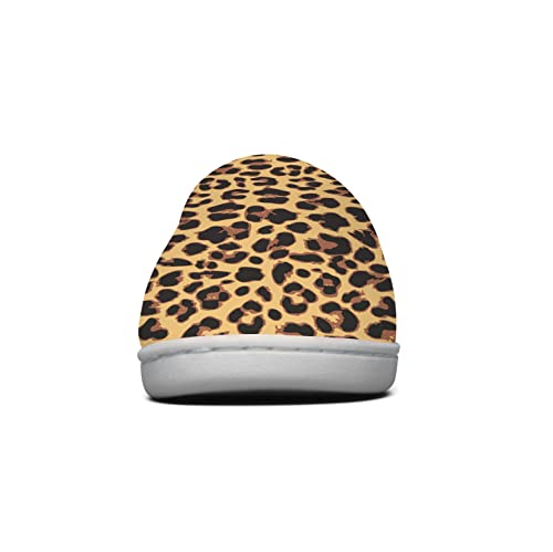 Ocmogic Mens Womens Leopard Slippers Leopard Cheetah Print Animal Skin Slippers Memory Foam House Shoes Winter Slide Sandas Gifts For Women Men,Size 14-15 Women/12-13 Men #TOP2