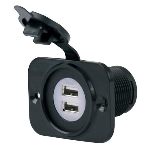 12-24V Dual USB with Mounting Plate-Bulk