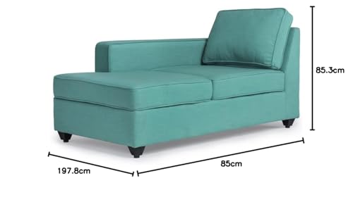 Image of Wakefit Sofa Set | 3 Year Warranty | Sofa 3 Seater, 3 Seater Sofa for Living Room, Wooden Sofa Set, 3 Seater + Left Aligned, Sofa for Living Room - Napper(Linen Charm : Linen Charm Lagoon)