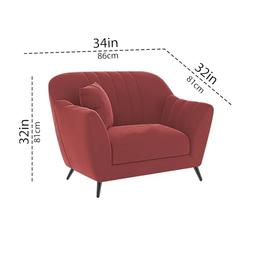 Image of Atticus 3+1+1 Seater Sofa Set for Living Room (Maroon Colour) Premium Fabric Sofa