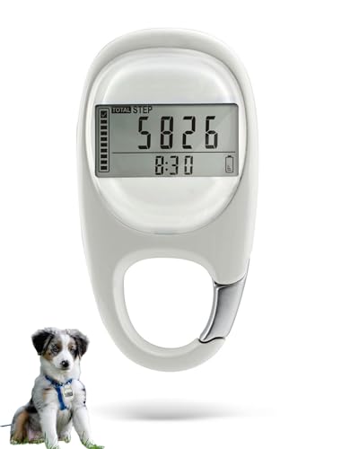 3D Pedometer for Walking Steps Miles Distance Tracking Calorie Count and Activity Time Step Counter Took on The Treadmil Accurate Step Tracker with Carabiner for Men Women Seniors Pet