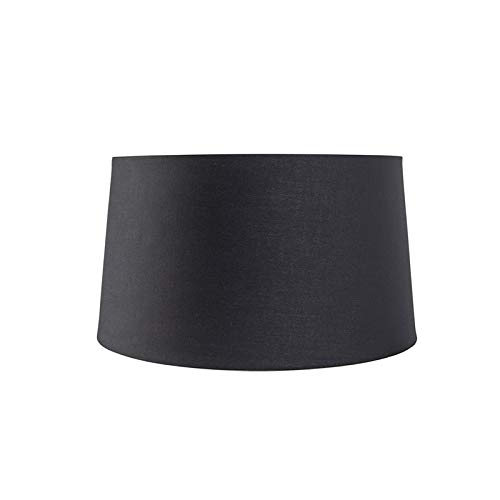 QAZQA rond schuin katoen - Paralume Moderno - luce - Ø 400 mm - Nero - Moderno -