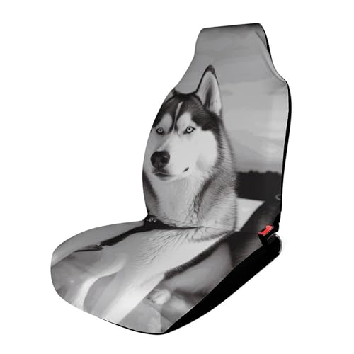 Housse de siège de voiture universelle motif husky pour auto et SUV