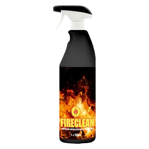 Fireclean | Limpiador Profesional para Cristales de Estufas y Chimeneas | Elimina Hollín, Grasa y Suciedad Incrustada Fácilmente | Brillo Impecable sin Esfuerzo