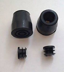 Extex Hijax Stilts Replacement Tips with Plugs (Black)