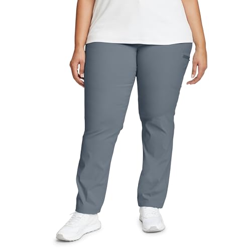 Eddie Bauer Womens Athletic Fit Fixed Waist Active Performance Rainier Pants Graphite 24