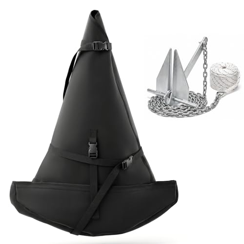 FEIJAZUM Anchor Bag for Fluke Anchor Made of 2mm Heavy Duty Neoprene 32x26 Scratch & Wear Resistant Wrap Storage Snug Fit Boat Anchor Storage Bag with Two Buckle Straps (Bag Only)