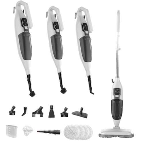 Torder Steam Mop with 13 Accessories,Steam Cleaner for Home,Floor Scrubber Spin mop for Hard Floors...